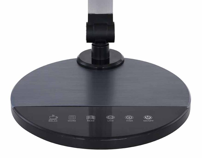 Lámpara de mesa redonda de aluminio negro/plata Globo Konsti - Imagen 2