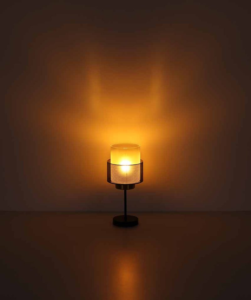 Lámpara de mesa retro de metal negro Globo Olga - Imagen 4