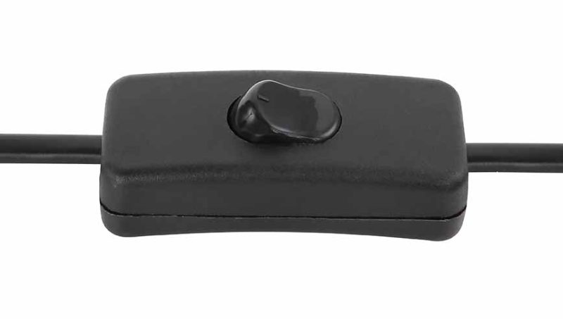 Lámpara de mesa rural negra rectangular Globo Ossi - Imagen 4