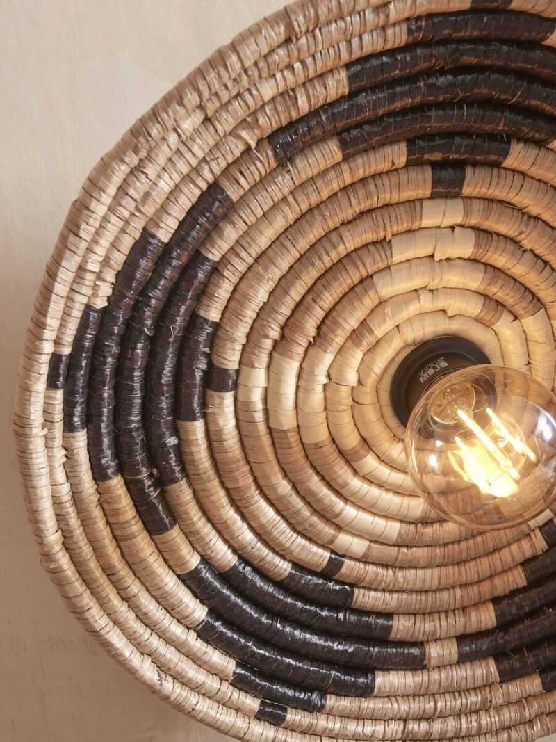 Lámpara de pared boho de esparto natural/negro GOOD&MOJO Andros - Imagen 6