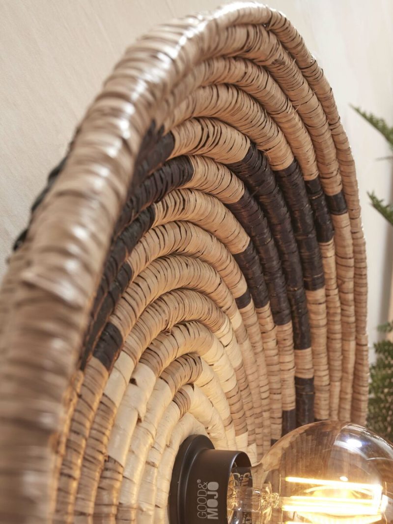 Lámpara de pared boho de esparto natural/negro GOOD&MOJO Andros - Imagen 8