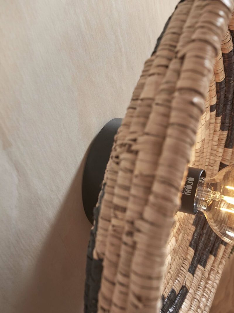Lámpara de pared boho de esparto natural/negro GOOD&MOJO Andros - Imagen 9