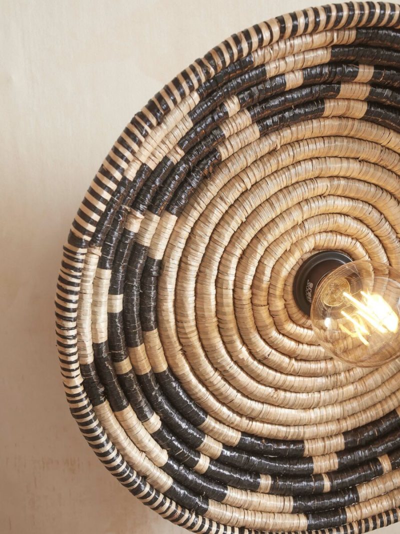 Lámpara de pared boho de esparto negro/natural GOOD&MOJO Andros - Imagen 8
