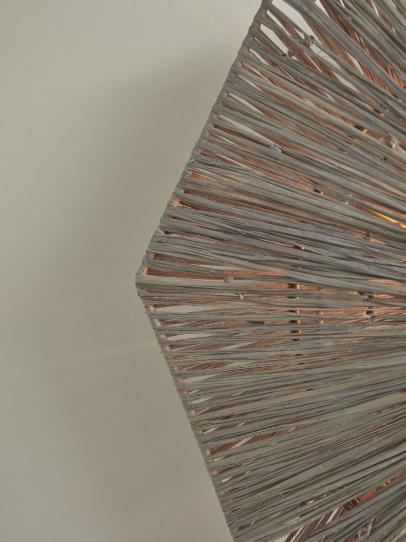 Lámpara de pared octogonal rafia gris GOOD&MOJO Panama - Imagen 7