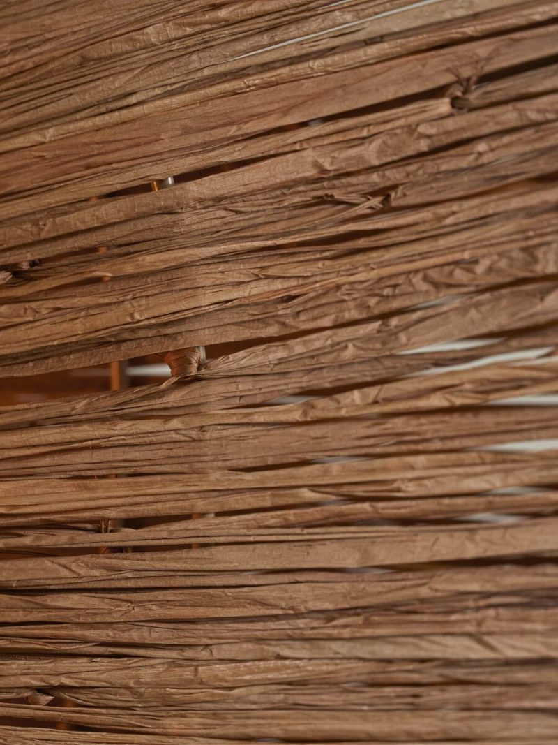 Lámpara de pared octogonal rafia marrón GOOD&MOJO Panama - Imagen 8