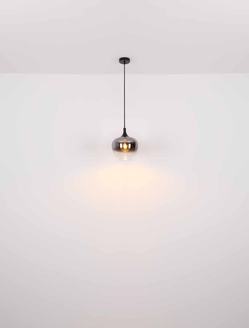 Lámpara de pie moderna negra de metal Globo Maxy - Imagen 5