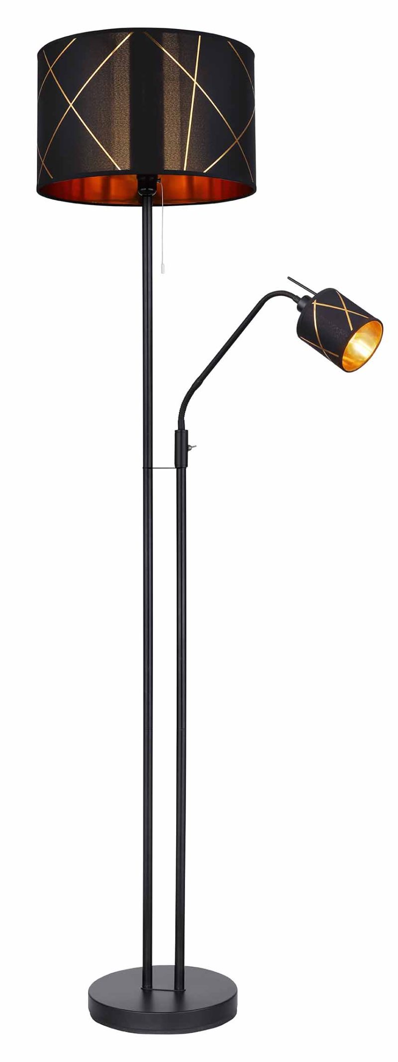 Lámpara de pie retro de metal negro Globo Bemmo - Imagen 4