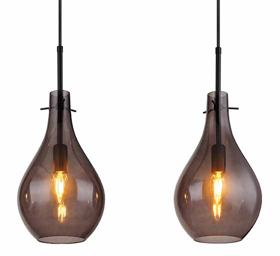 Lámparas colgantes modernas negras de metal Globo Oskus - Imagen 3