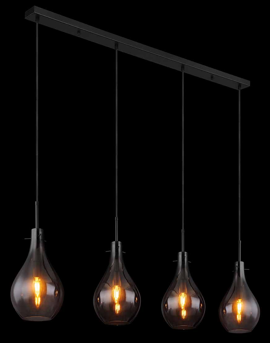 Lámparas colgantes modernas negras de metal Globo Oskus - Imagen 4