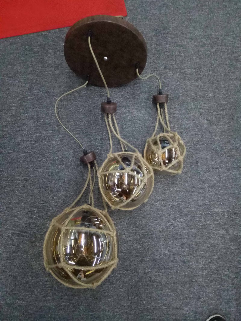 Lámparas colgantes retro de metal marrón Globo Tiko - Imagen 2