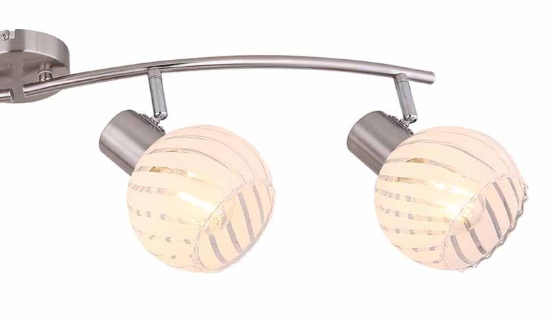 Spot alargado de 4 luces de níquel con esferas de vidrio Globo Willy - Imagen 4