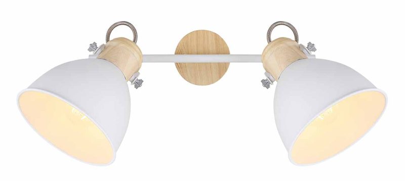 Spot escandinavo de 2 luces blanco/natural Globo Wiho - Imagen 3