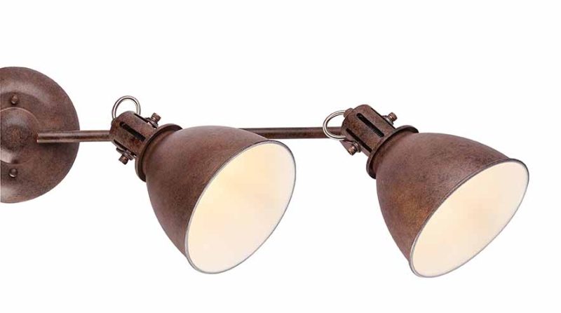 Spot industrial marrón de 4 luces con capucha de linterna Globo Giorgio - Imagen 5