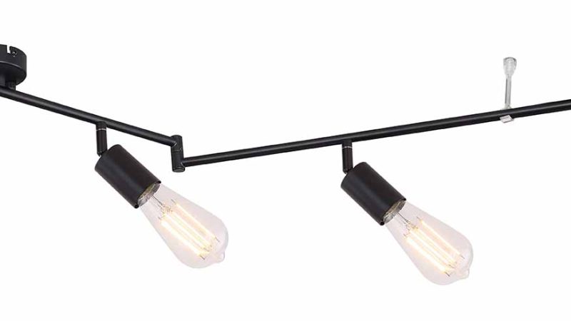 Spot minimalista negro alargado de 6 luces Globo Martha - Imagen 2