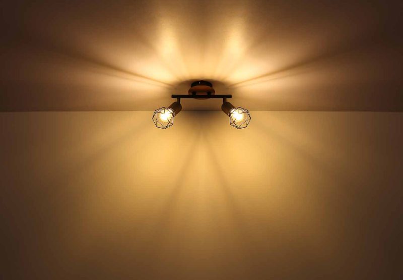 Spot negro de 6 luces con capucha de rejilla Globo Xara I - Imagen 4