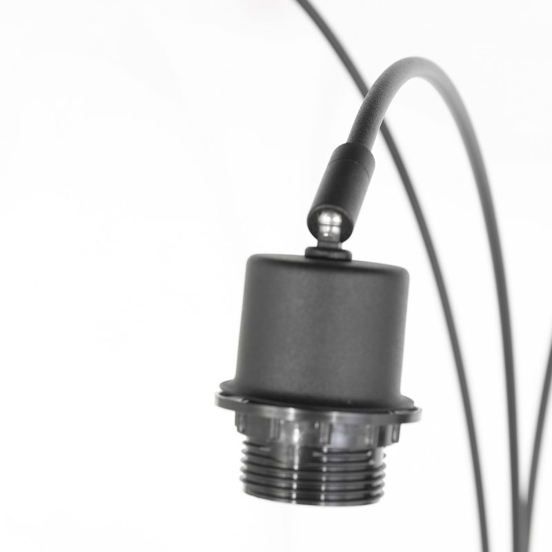 Lámpara de pie de metal negro con 3 luces Steinhauer Sparkled Light - Imagen 3