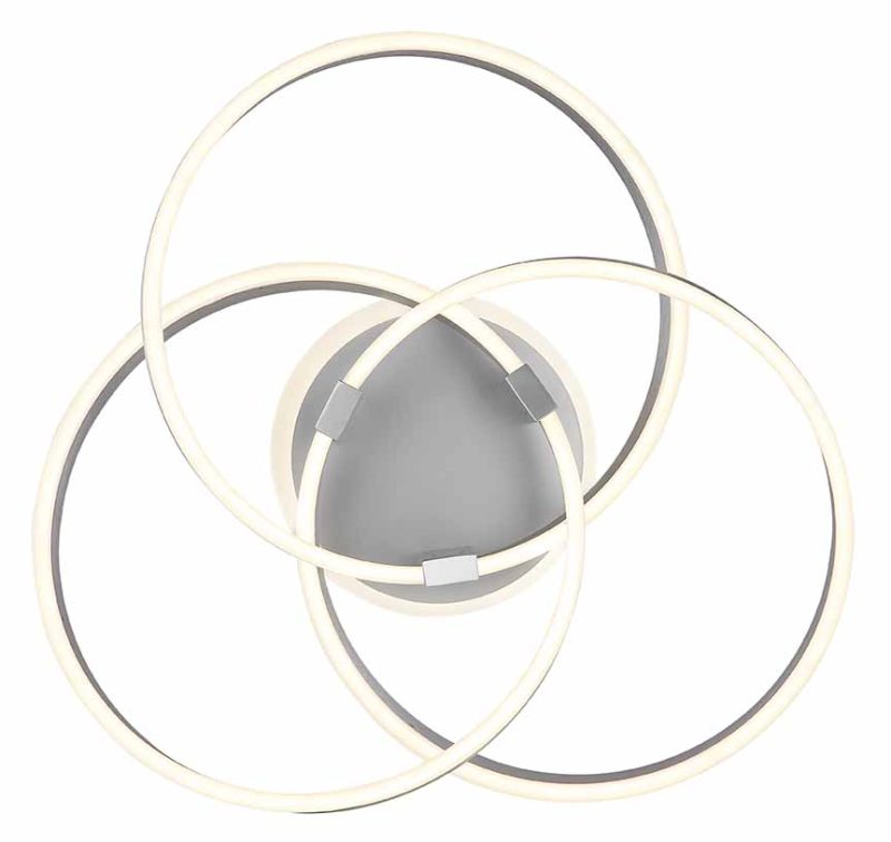 Lámpara de techo aluminio color acero trenzado de anillo Globo Herwig - Imagen 2