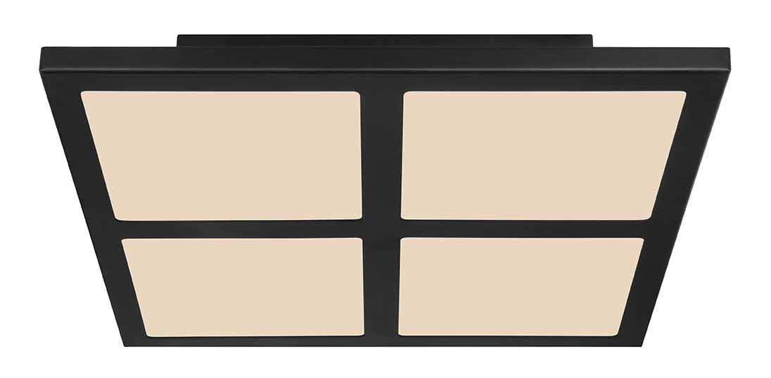 Lámpara de techo cuadrada negra moderna Globo Sahida - Imagen 2