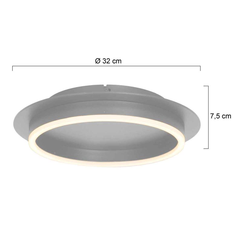 Lámpara de techo de acero Steinhauer Ringlux - Imagen 2