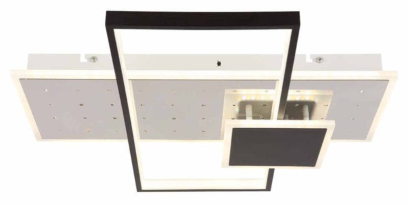 Lámpara de techo diseño negro/blanco angular Globo Dabby - Imagen 2