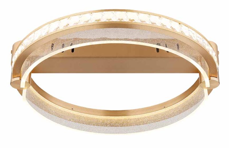 Lámpara de techo dorada en forma de anillo cristales Globo Blondie - Imagen 2