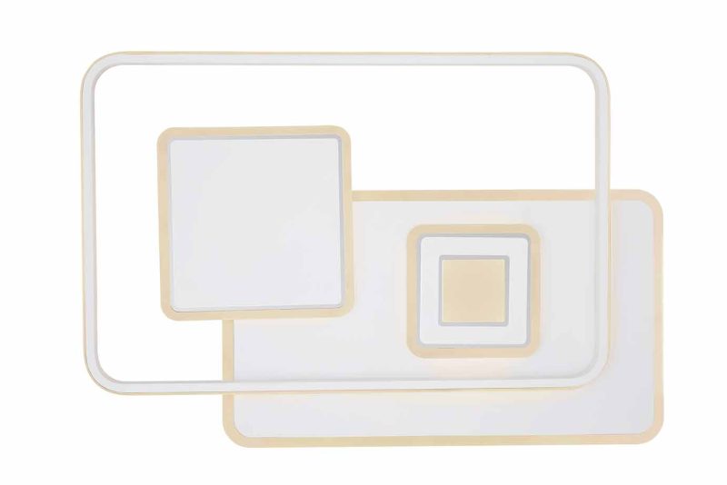 Lámpara de techo moderna blanca rectangular Globo Roderick - Imagen 3