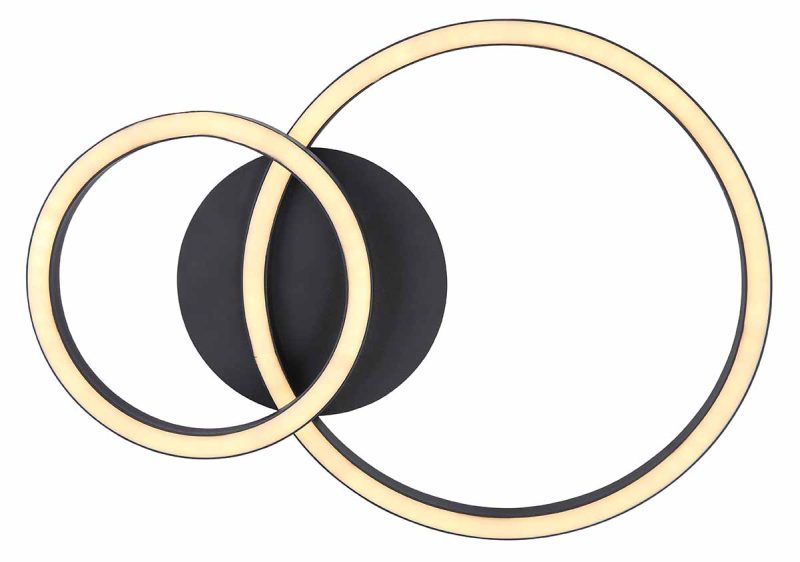 Lámpara de techo moderna circular negra Globo Reggy - Imagen 3
