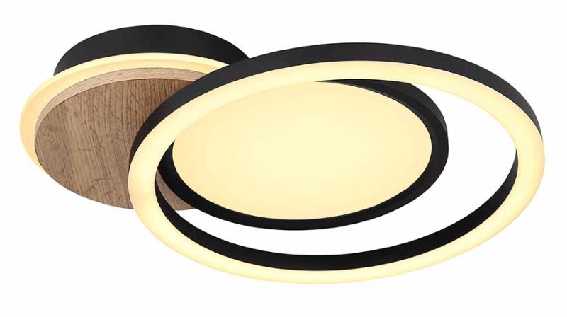 Lámpara de techo moderna círculos negros Globo Sid - Imagen 4