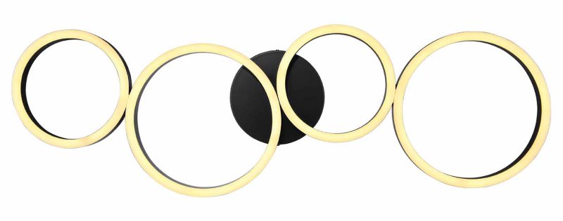 Lámpara de techo moderna círculos negros Globo Venosa - Imagen 3