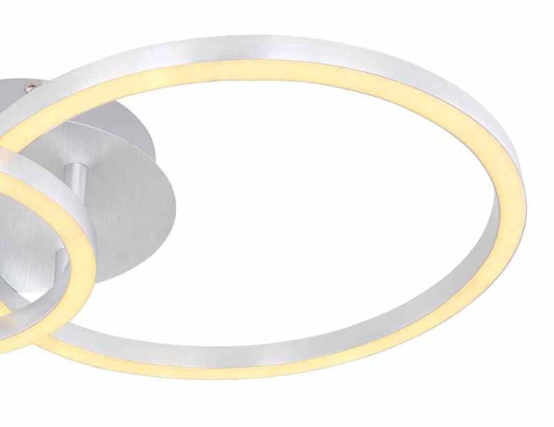Lámpara de techo moderna de acero y aluminio Globo Reggy - Imagen 4