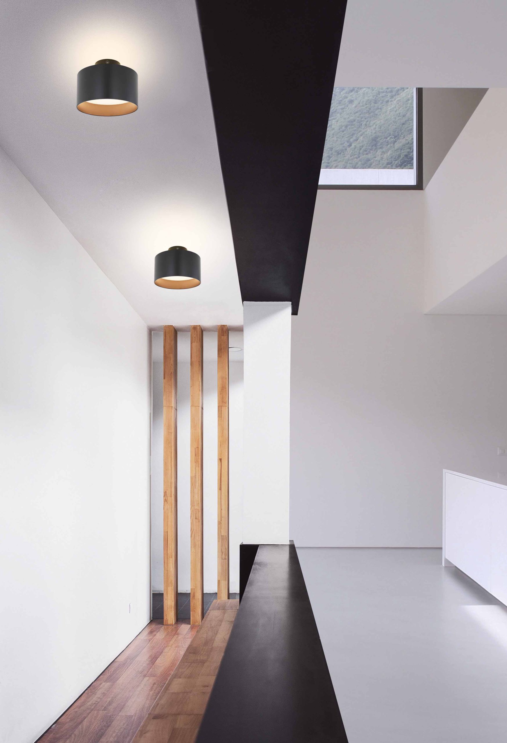 Lámpara de techo moderna de aluminio negro Globo Jenny - Imagen 5