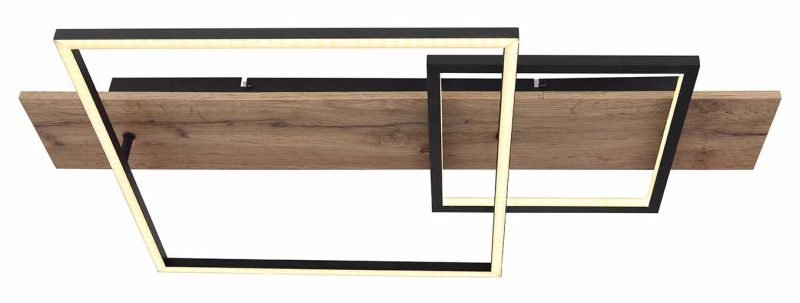 Lámpara de techo moderna de madera negra Globo Vanni - Imagen 2