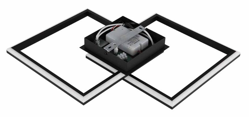 Lámpara de techo moderna de metal negro Globo Jepp - Imagen 4