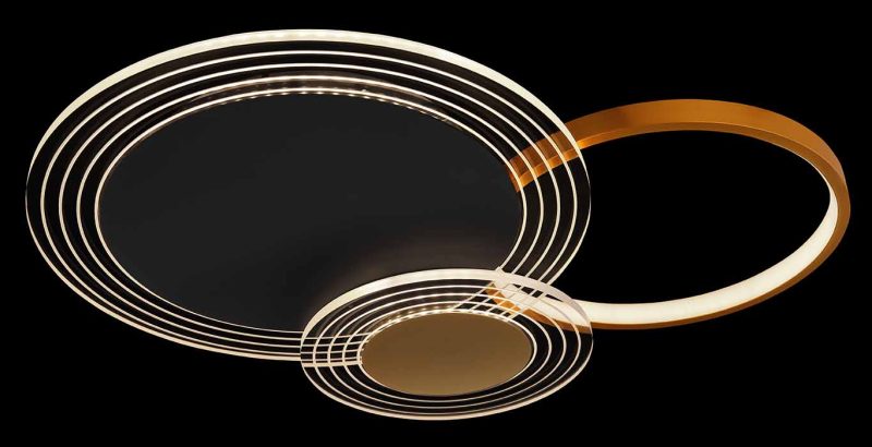Lámpara de techo moderna de metal negro Globo Senna - Imagen 4