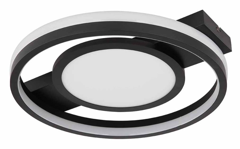 Lámpara de techo moderna negra circular Globo Gisell - Imagen 2
