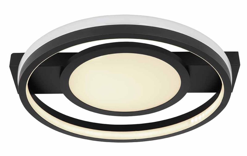 Lámpara de techo moderna negra circular Globo Gisell - Imagen 3
