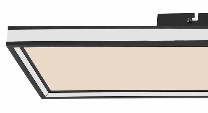 Lámpara de techo moderna negra rectangular de metal Globo Jessy - Imagen 4