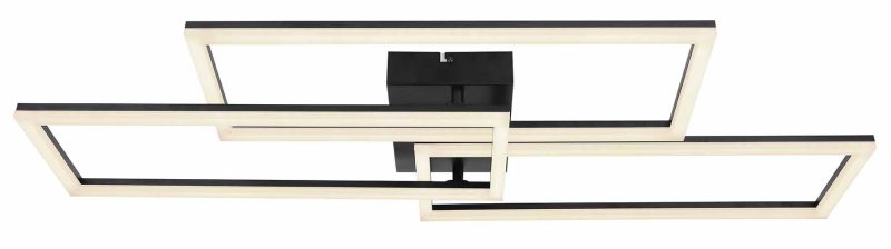 Lámpara de techo moderna rectangular negra de metal Globo Tiny - Imagen 2