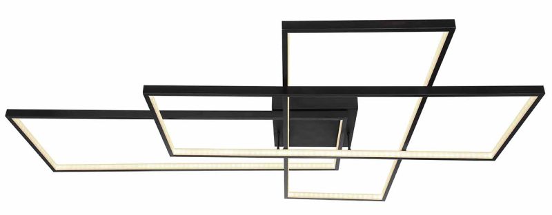 Lámpara de techo moderna rectangular negra Globo Gabriel - Imagen 2