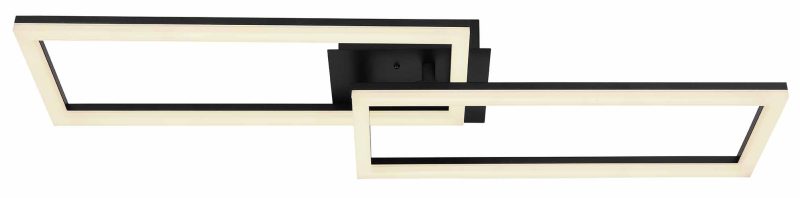 Lámpara de techo moderna rectangular negra Globo Tatjana - Imagen 2