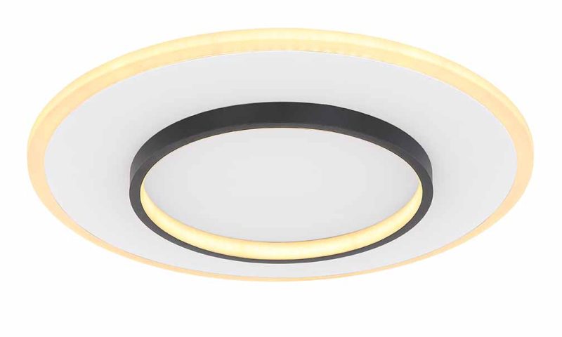Lámpara de techo moderna redonda de metal blanco Globo Lima - Imagen 4