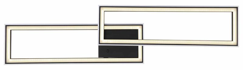 Lámpara de techo multifuncional negra doble rectangular Globo Mirella - Imagen 3