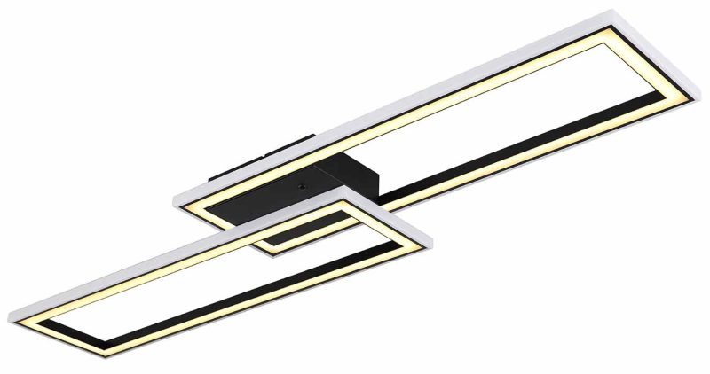 Lámpara de techo multifuncional negra doble rectangular Globo Mirella - Imagen 4