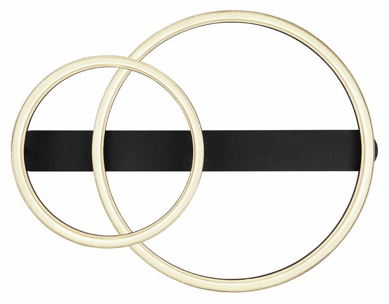Lámpara de techo negro doble anillo Globo Augusto - Imagen 3