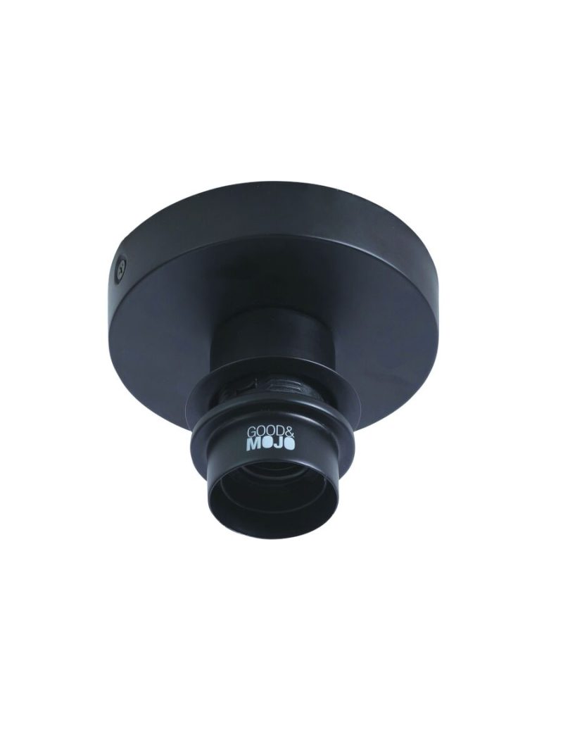 Lámpara de techo negro/natural forma de cúpula de esparto GOOD&MOJO Andros - Imagen 7