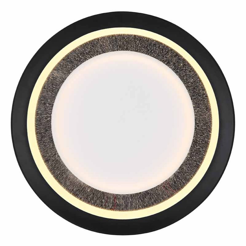 Lámpara de techo redonda negra/blanca con anillo de luz filtrada Globo Clarino - Imagen 2