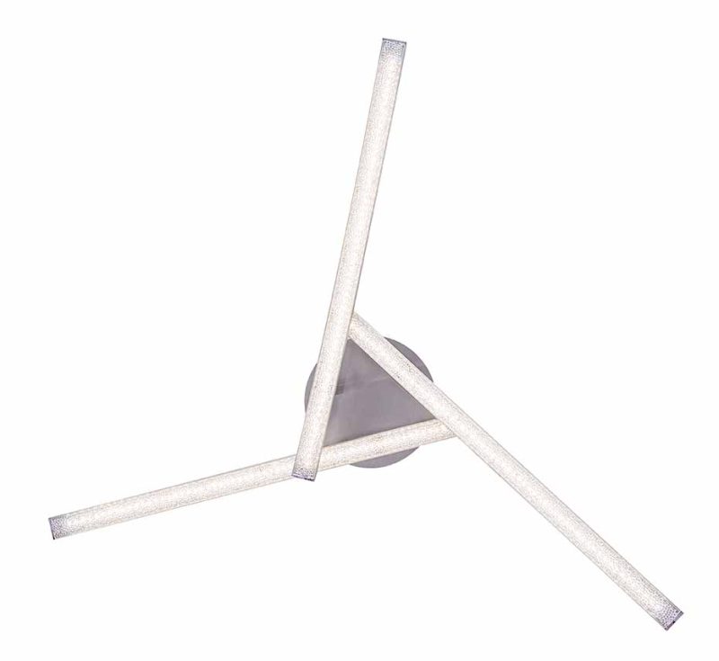 Lámpara de techo triangular níquel cristales Globo Tansy - Imagen 3