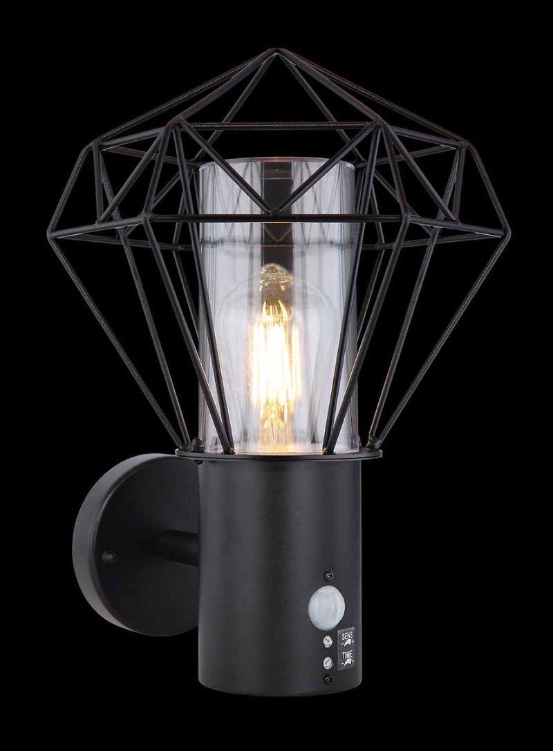 Lámpara exterior retro negra de metal Globo Horace - Imagen 3