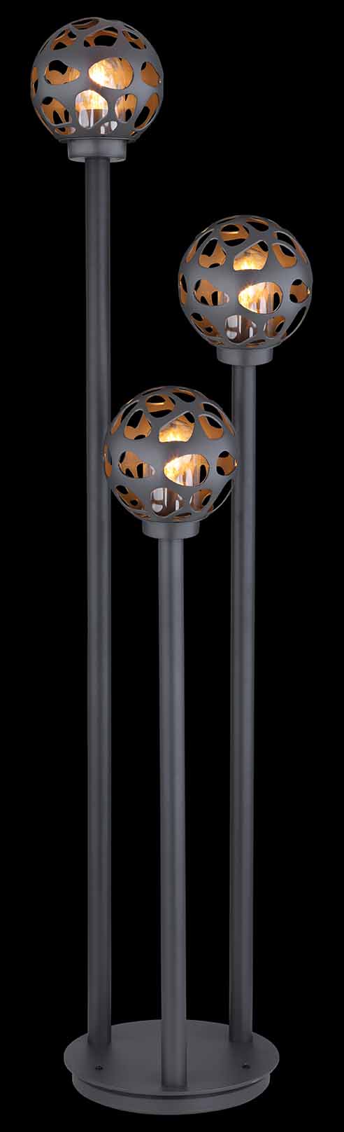 Lámparas exteriores retro esféricas antracita Globo Hilario - Imagen 3