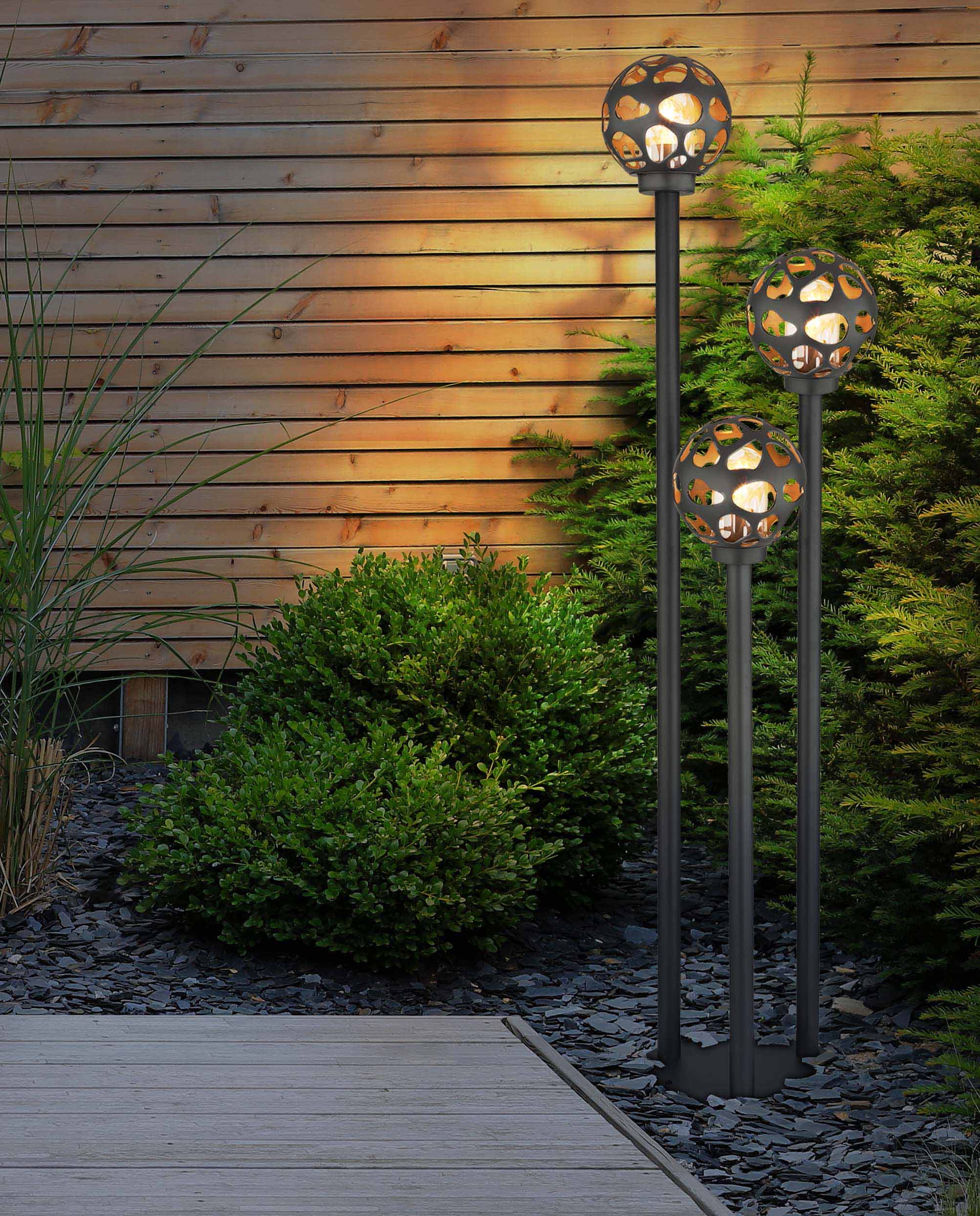 Lámparas exteriores retro esféricas antracita Globo Hilario - Imagen 4